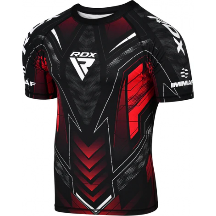 Рашгард - RDX IMMAF Short Sleeves Rashguard / RED - CSH-IMF-1R